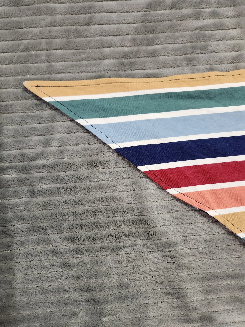 Ruffle butts ruggedbutts Striped Triangle Bandana Bib in Multicolor Stripes